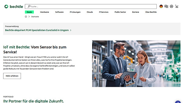 Screenshot-Vorschau: Bechtle AG Karriere