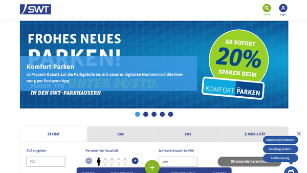 Screenshot-Vorschau: SWT – Stadtwerke Trier Karriere