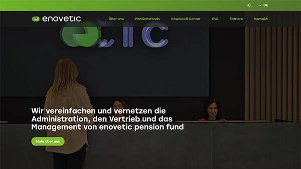 Screenshot-Vorschau: enovetic global Karriere