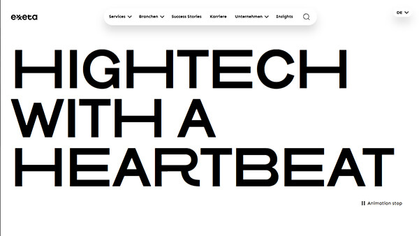 Screenshot-Vorschau: Exxeta