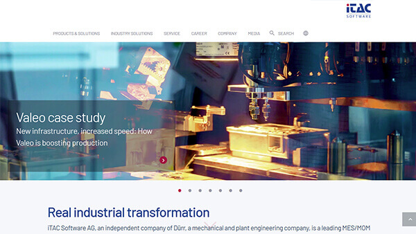 Screenshot-Vorschau: iTAC Software AG Karriere