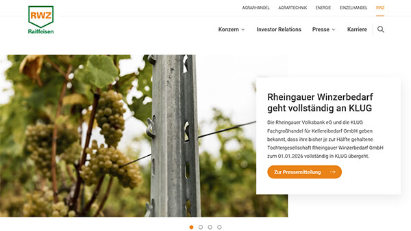 Screenshot-Vorschau: RWZ – Raiffeisen Karriere